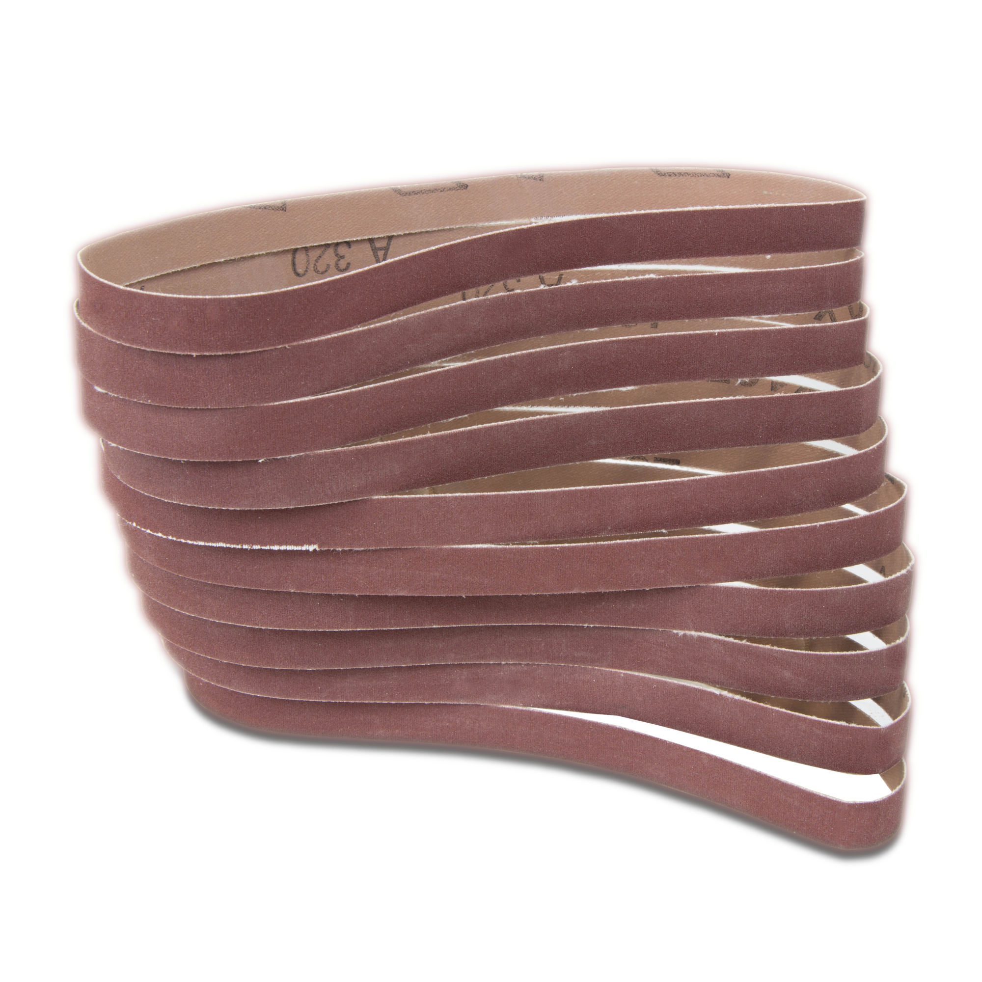 WEN Sanding Belt Sandpaper - 1/2in. x 18in., 80-Grit, 10 Pcs, Model# 6307SP80